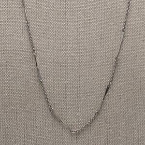 Avon Silver Tone Bar Link Necklace Minimal Chain – Classic Modern Vintage